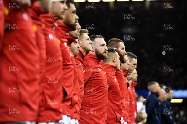 220220 - Wales v France - Guinness Six Nations - Dillon Lewis during the anthems