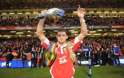 26.02.10 - Wales v France - RBS Six Nations 2010 - Boxer Nathan Cleverly on the pitch prior to kick off. 