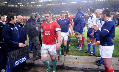 26.02.10 - Wales v France - RBS Six Nations 2010 - Paul James of Wales looks dejected. 