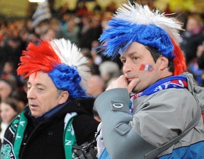 26.02.10 - Six Nations Rugby, Wales v France France fans 