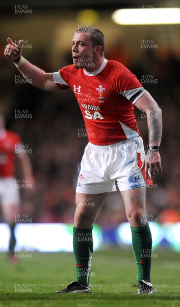 26.02.10 - Wales v France - RBS Six Nations 2010 - Richie Rees of Wales. 