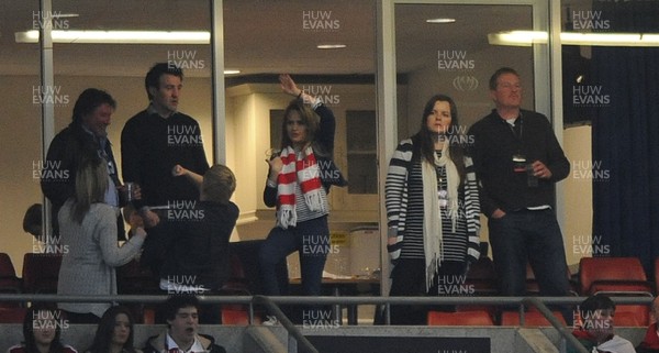 26.02.10 - Wales v France - RBS Six Nations 2010 - Duffy, girlfriend of Wales rugby player Mike Phillips looks on. 
