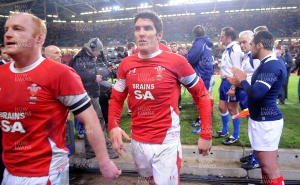 26.02.10 - Wales v France - RBS Six Nations 2010 - James Hook of Wales looks dejected. 