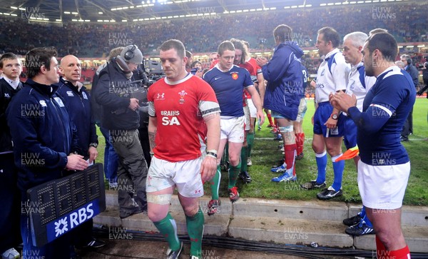 26.02.10 - Wales v France - RBS Six Nations 2010 - Paul James of Wales looks dejected. 