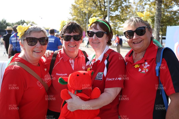 071023 - Wales v Georgia - Rugby World Cup, France 2023 - Pool C - Wales fans before the game