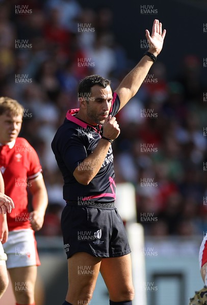 071023 - Wales v Georgia - Rugby World Cup, France 2023 - Pool C - Referee Mathieu Raynal 
