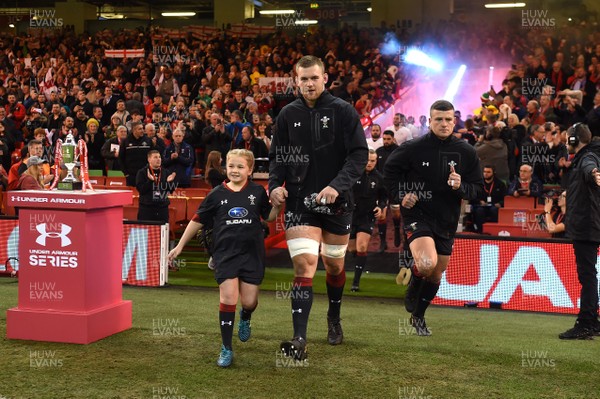 181117 - Wales v Georgia - Under Armour Series - Dan Lydiate of Wales leads out his side
