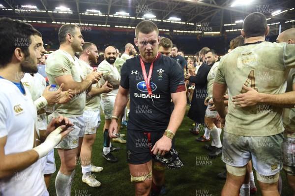 181117 - Wales v Georgia - Under Armour Series - Dan Lydiate of Wales leaves the field at the end of the game