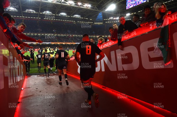 181117 - Wales v Georgia - Under Armour Series - Seb Davies of Wales run out of the tunnel