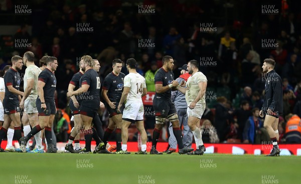 181117 - Wales v Georgia - Under Armour Series 2017 - Taulupe Faletau of Wales shakes hands at full time
