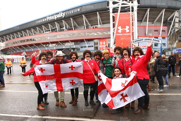 181117 Wales v Georgia - Under Armour 2017 Series -  Fans of Wales and Georgia enjoy the build up to the game