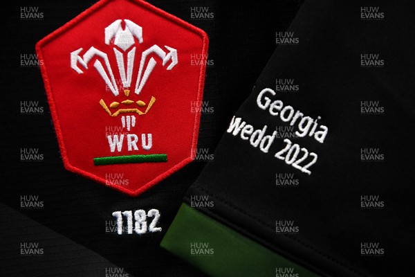 191122 - Wales v Georgia - Autumn Nations Series - Josh MacLeod of Wales jersey in the dressing room