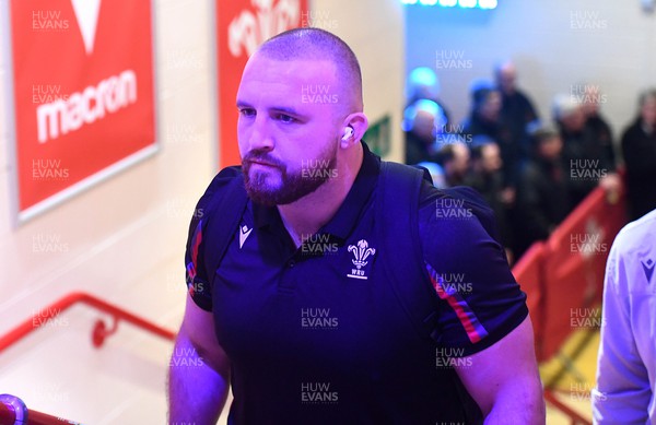 191122 - Wales v Georgia - Autumn Nations Series - Dillon Lewis of Wales arrives