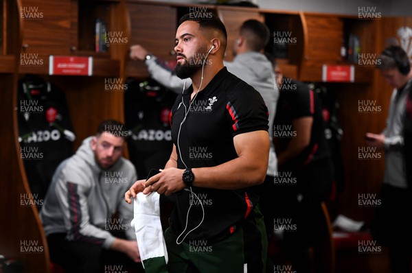 191122 - Wales v Georgia - Autumn Nations Series - Josh MacLeod of Wales in the dressing room ahead of kick off
