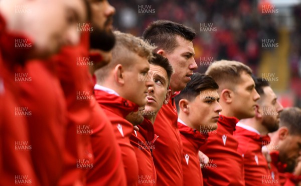 191122 - Wales v Georgia - Autumn Nations Series - Josh Adams of Wales during anthems