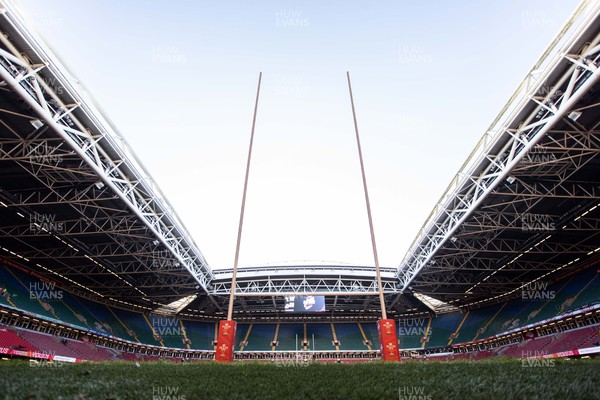 191122 - Wales v Georgia - Autumn Nations Series - General View of Principality Stadium with the roof open