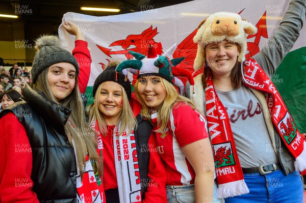 191122 - Wales v Georgia - Autumn Nations Series -  Wales fans in Principality Stadium