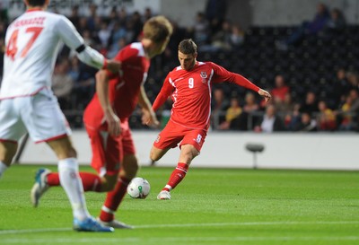20.08.08 - International Football Friendly Wales v Georgia Wales' Jason Koumas scores goal 