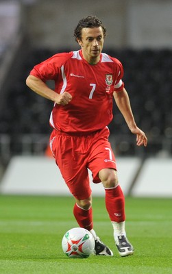 20.08.08 - International Football Friendly Wales v Georgia Wales' Simon Davies 