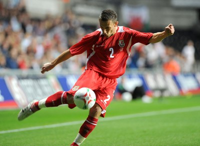 20.08.08 - International Football Friendly Wales v Georgia Wales' Neal Eardley 