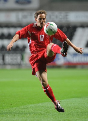 20.08.08 - International Football Friendly Wales v Georgia Wales' David Vaughan 