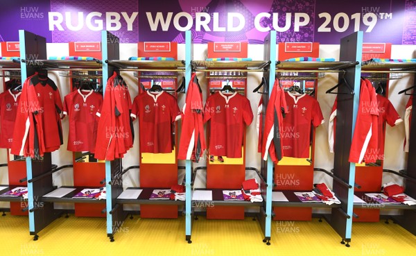 230919 - Wales v Georgia - Rugby World Cup 2019 - Wales dressing room