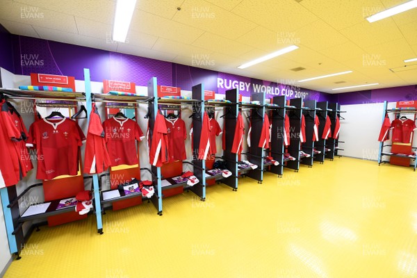 230919 - Wales v Georgia - Rugby World Cup 2019 - Wales dressing room