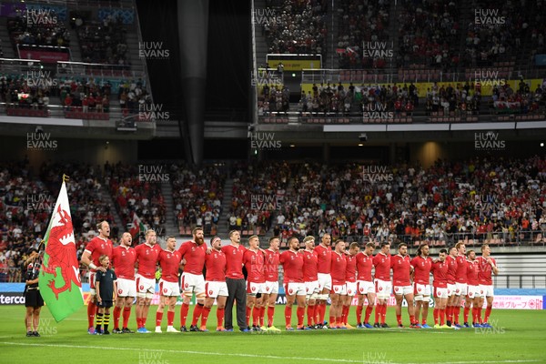 230919 - Wales v Georgia - Rugby World Cup 2019 - Pool D - Wales sing the anthem