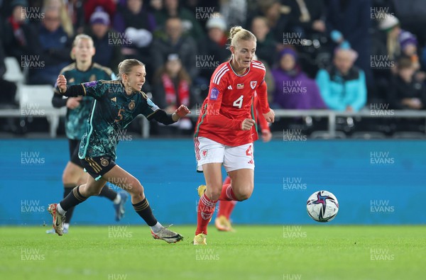 051223  - Wales v Germany, UEFA Women’s Nations League - Sophie Ingle of Wales presses forward