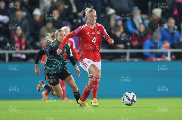 051223  - Wales v Germany, UEFA Women’s Nations League - Sophie Ingle of Wales presses forward