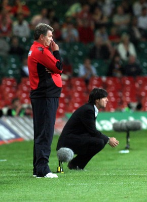 08.09.07 - Euro 2008 Qualifying, Group D Wales v Gemany Wales' manager John Toshack and Germany coach Joachim Low 