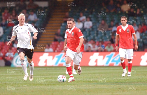 08.09.07 - Euro 2008 Qualifying, Group D Wales v Gemany Wales' Jason Koumas tries to get through 