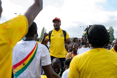 020626 - Wales v Ghana - International Friendly - Ghana fans outside the stadium before the match