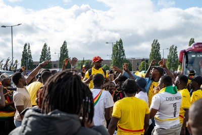020626 - Wales v Ghana - International Friendly - Ghana fans outside the stadium before the match