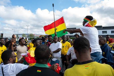 020626 - Wales v Ghana - International Friendly - Ghana fans outside the stadium before the match