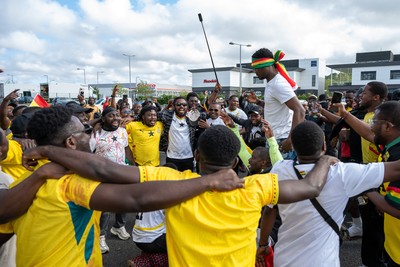 020626 - Wales v Ghana - International Friendly - Ghana fans outside the stadium before the match