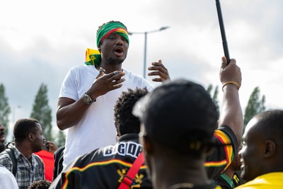 020626 - Wales v Ghana - International Friendly - Ghana fans outside the stadium before the match