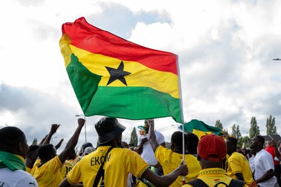 020626 - Wales v Ghana - International Friendly - Ghana fans outside the stadium before the match