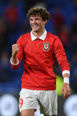 020626 - Wales v Ghana - International Friendly - Lewis Koumas of Wales celebrates scoring a goal