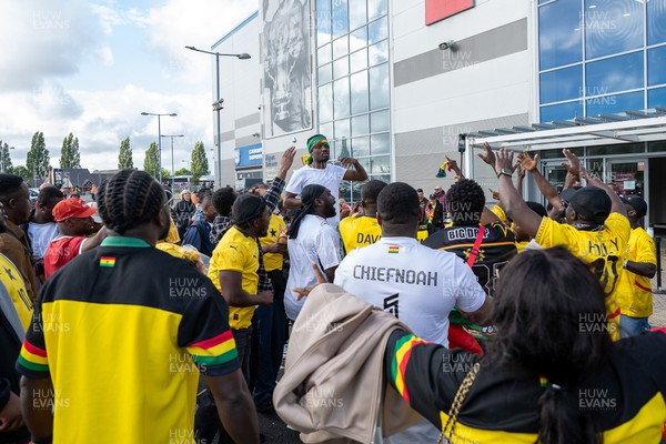 020626 - Wales v Ghana - International Friendly - Ghana fans outside the stadium before the match