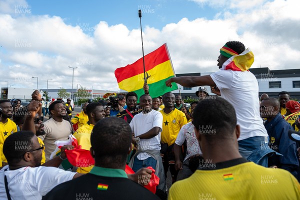 020626 - Wales v Ghana - International Friendly - Ghana fans outside the stadium before the match