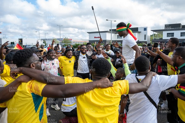 020626 - Wales v Ghana - International Friendly - Ghana fans outside the stadium before the match