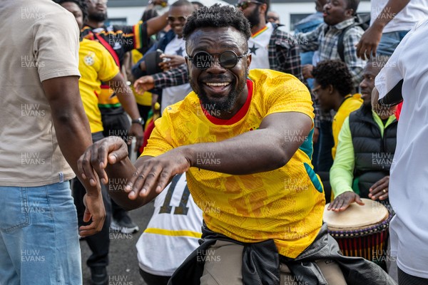 020626 - Wales v Ghana - International Friendly - Ghana fans outside the stadium before the match