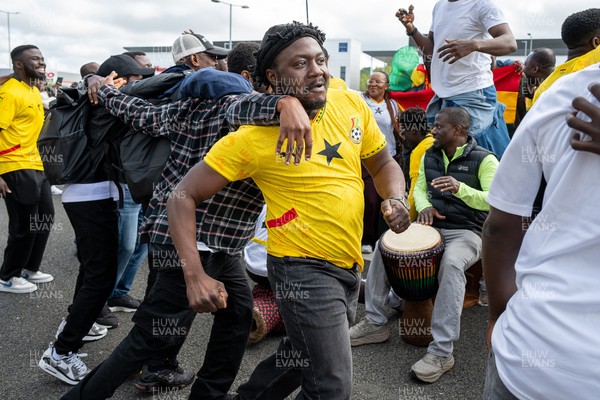 020626 - Wales v Ghana - International Friendly - Ghana fans outside the stadium before the match
