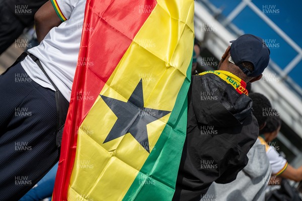 020626 - Wales v Ghana - International Friendly - Ghana fans outside the stadium before the match