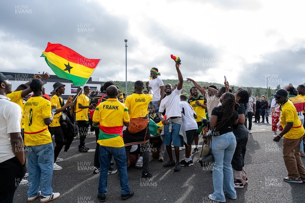020626 - Wales v Ghana - International Friendly - Ghana fans outside the stadium before the match