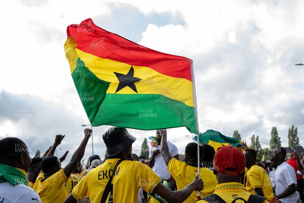 020626 - Wales v Ghana - International Friendly - Ghana fans outside the stadium before the match