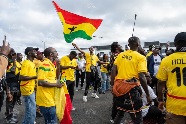 020626 - Wales v Ghana - International Friendly - Ghana fans outside the stadium before the match