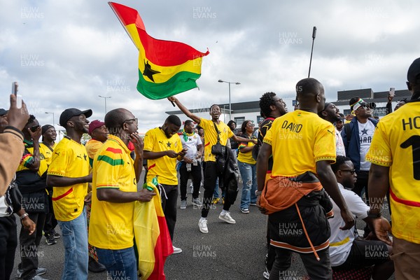020626 - Wales v Ghana - International Friendly - Ghana fans outside the stadium before the match