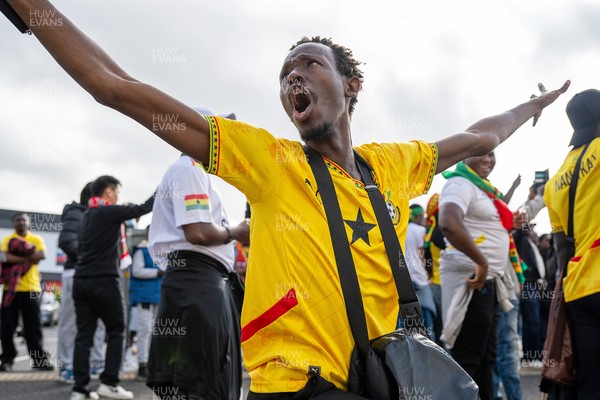 020626 - Wales v Ghana - International Friendly - Ghana fans outside the stadium before the match